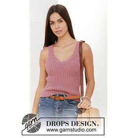 Dames top gemaakt van Drops Safran