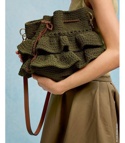 Haakpatroon tas met gerimpelde randen