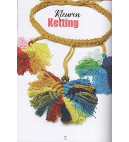 Geknoopte veren ketting gemaakt van Durable Macrame
