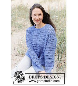 Damestrui met verticaal kantpatroon gemaakt van Drops Air
