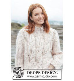 Chunky kabeltrui | Top-down gebreid patroon gemaakt van Naaiartikelen