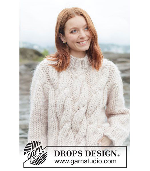 Breipatroon Chunky kabeltrui | Top-down gebreid patroon