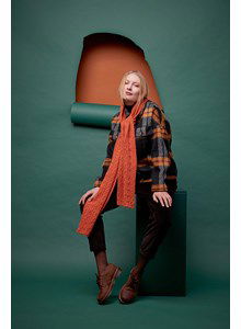 Sjaal met kabelpatroon