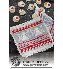 Gebreide pannenlap gemaakt van Drops Paris