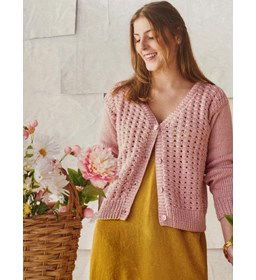 Marie Claire korte cardigan gemaakt van Lang Yarns Amira