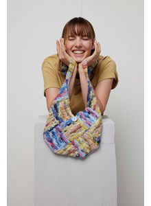 Ronde tas Tracie met blokken en schouderbanden