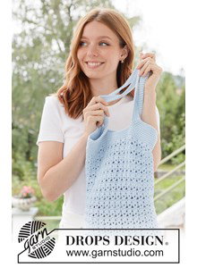 Gehaakte tas met kantpatroon van stevig katoen