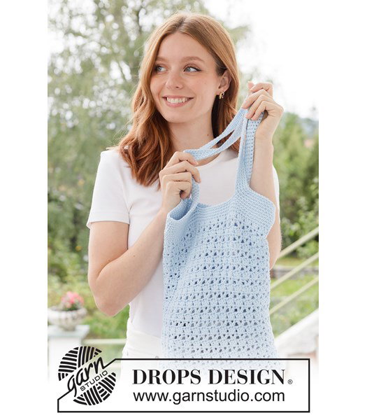 Haakpatroon Gehaakte tas met kantpatroon van stevig katoen