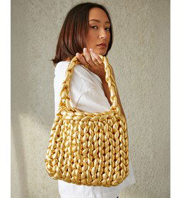 Tas Metallic in kettingsteek gemaakt van Pingouin Pingo Metallic