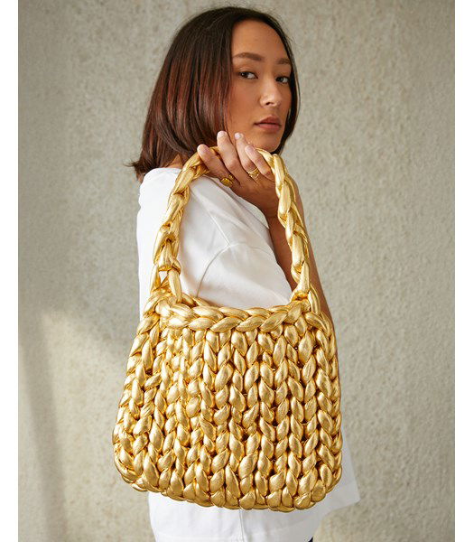 Breipatroon Tas Metallic in kettingsteek