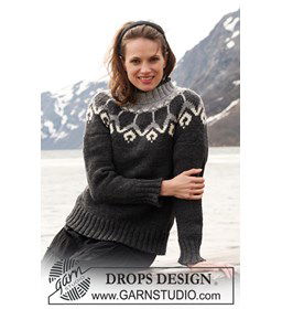 Trui in noors patroon gemaakt van Drops Alaska