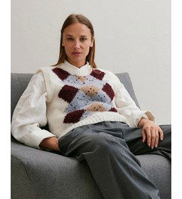 Spencer met blokpatroon gemaakt van Phildar Phil Givre