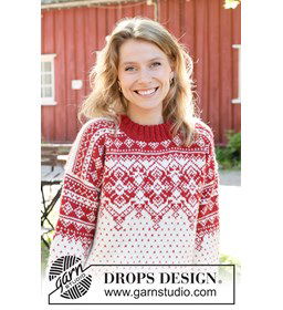 Nordic Flower Trui gemaakt van Drops Lima