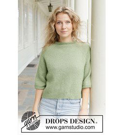 Pistachia Tea Trui gemaakt van DROPS Flora