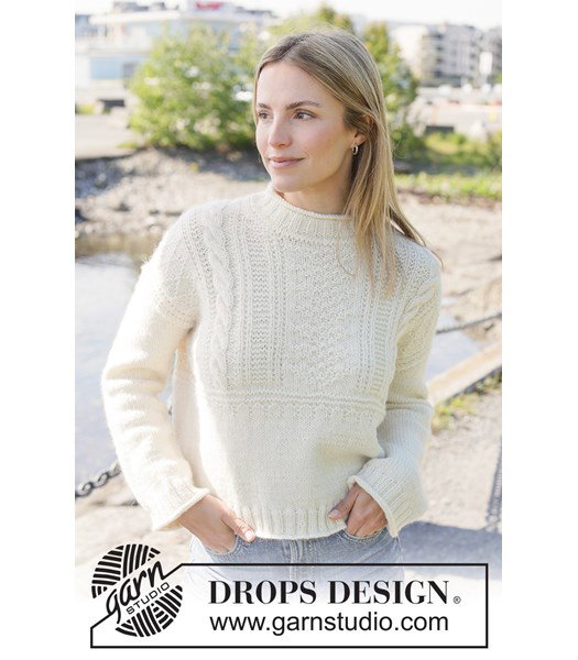 Breipatroon korte oversized damestrui met kabels