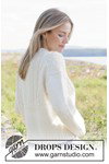 Breipatroon korte oversized damestrui met kabels van andere kant
