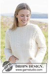Breipatroon korte oversized damestrui met kabels van andere kant