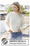 Breipatroon korte oversized damestrui met kabels van andere kant