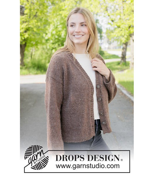 Breipatroon top-down damesvest met v-hals