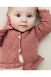 Breipatroon babyvest Ortance met gerimpeld schootje van andere kant