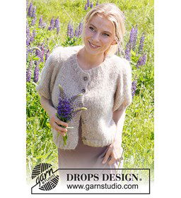 Damesvest Days to Remember Cardigan met korte pofmouw gemaakt van Drops Melody