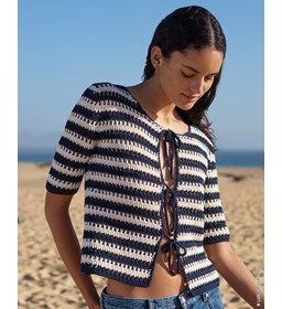 Damesvest met stikjes