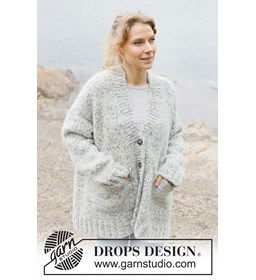 Frosty Dream Cardigan gemaakt van Drops Fabel
