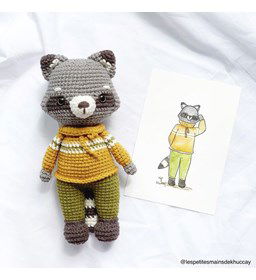 Wasbeer Toto gemaakt van Scheepjes Softfun