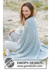 Deken in rechthoekige blokken en kantpatroon