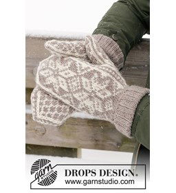 Herenwanten met Scandinavisch patroon gemaakt van Drops Karisma