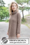 Breipatroon Autumn Walk Dress van andere kant