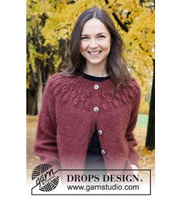 Damesvest gemaakt van Drops Brushed Alpaca Silk