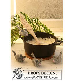 Gebreide Kerstmuizen  gemaakt van Drops Alpaca