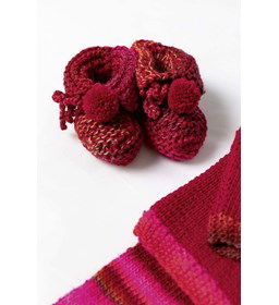 Slofjes gemaakt van Lang Yarns Mille colori baby