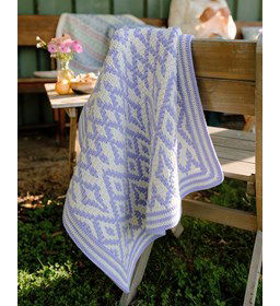 Sprankel deken gemaakt van boeken haken