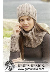 Gebreide muts, halswarmer en polswarmers