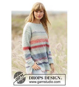 Trui gemaakt van Drops Brushed Alpaca Silk