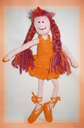 Ballerina gemaakt van DMC borduurgaren 1