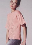 Breipatroon Damesshirt met in het voorpand een fantasiepatroon