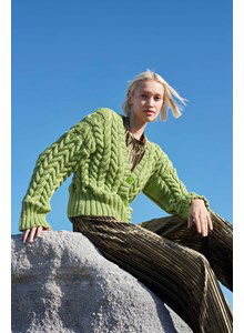 Damesvest Applied Botany met grove kabels