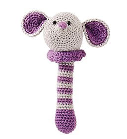 Rammelaar muis met kraagje gemaakt van Lana Grossa Cotone