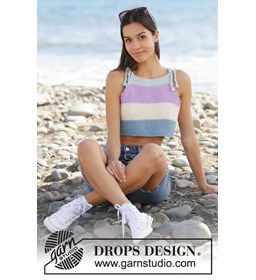 Korte top voor dames gemaakt van Drops Paris