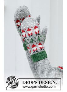 Wanten met kerstpatroon