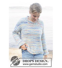 Sunny Seaside Trui gemaakt van DROPS Fiesta