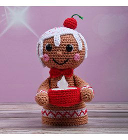 Peperkoekmannetje met lichtje gemaakt van Decoratie en miniaturen