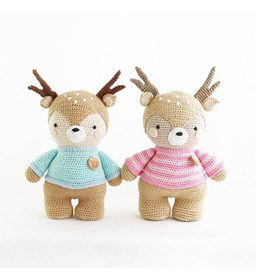 Basisfiguur hert gemaakt van Scheepjes Catona 25 en 10 gram