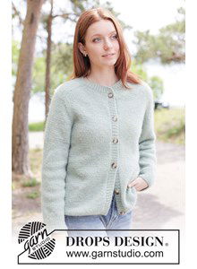 Gebreid vest van DROPS Air met zadelschouders