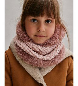 Snood met bont rand gemaakt van Phildar Phil Partner 6