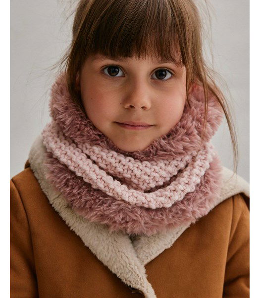 Breipatroon Snood met bont rand