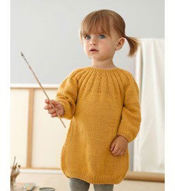 Meisjesjurk gemaakt van Phildar Phil Caresse